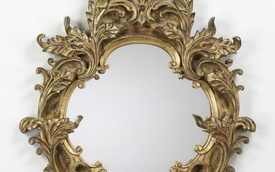 Louis XV style gilt wood mirror, 41"h