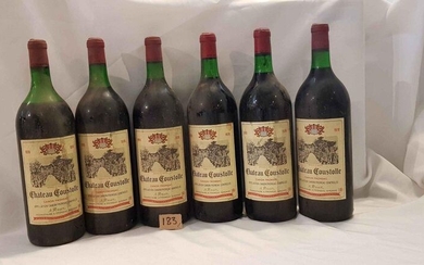 6 magnums château COUSTOLLE 1978 CANON FRONSAC. Stained labels, 1 low neck and 1 half-shoulder.