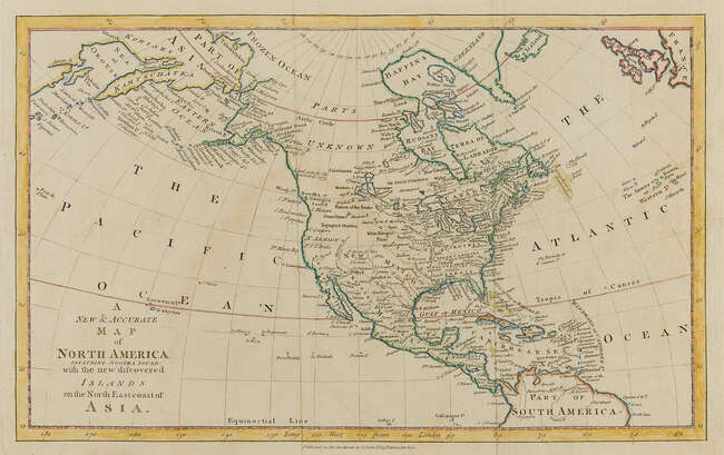 Americas.- Cooke (Charles) A New & Accurate Map of North America including Nootka Sound: with the new discovered Islands on the North East coast of Asia, [1794].