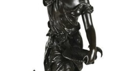 Hippolyte MOREAU: Woman - Bronze Sculpture