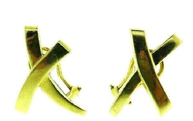 TIFFANY & CO. PALOMA PICASSO 18k Yellow Gold X Earrings