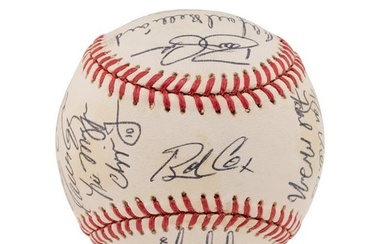 A 1995 World Series Champions Atlanta Braves Team Signed Autograph Baseball (Beckett Authentication