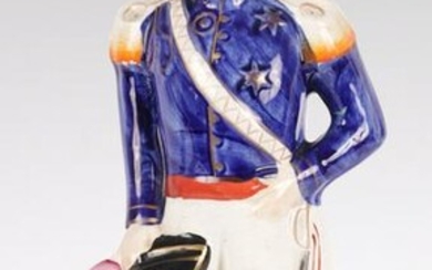A 19TH CENTURY STAFFORDSHIRE FIGURE OF NAPOLEON with