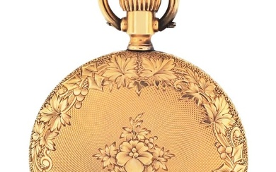 A 19th century Swiss gold pocket watch by Bautte Geneva
