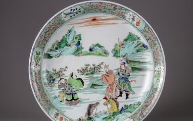 A CHINESE FAMILLE VERTE CHARGER, CHINA, 19TH CENTURY