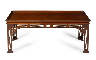 A Chinese Chippendale Style Mahogany Low Table