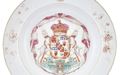 A Chinese Export Porcelain Armorial Plate