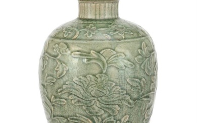 A Chinese Longquan celadon vase
