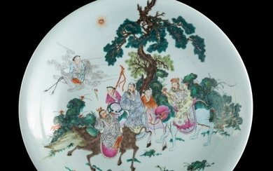 A Chinese famille rose plate, 19th century