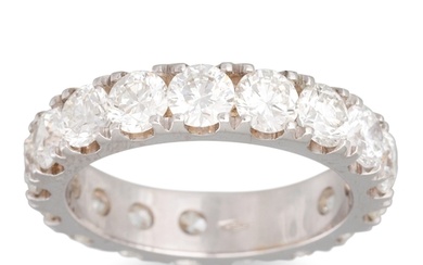 A DIAMOND FULL BANDED ETERNITY RING, the round brilliant cut...