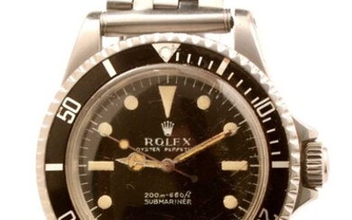 A Gentleman's stainless steel Rolex Oyster Perpetual Submariner ref 5513 wristwatch c1968