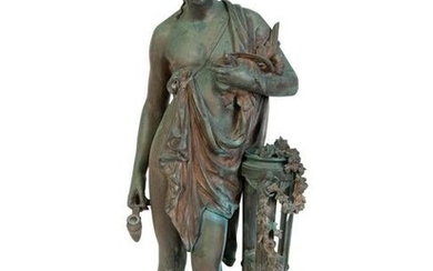 A Grand Tour Bronze Sculpture of Apollo Height 22