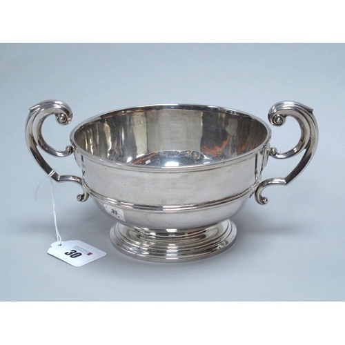 A Hallmarked Silver Twin Handled Bowl, William Comyns, Londo...