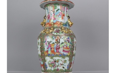 A Large Chinese Porcelain Famille Rose Medallion Vase of Bal...