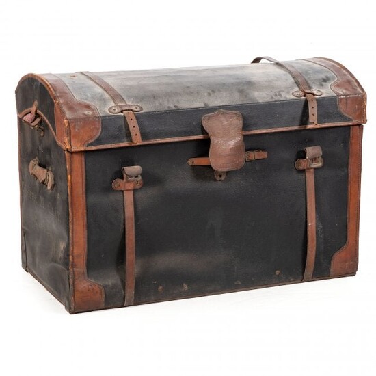 A Leather Bound Steamer Trunk
