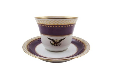 A ?Lincoln Solferino? Tea Cup and Saucer from the Ronald Reagan White House