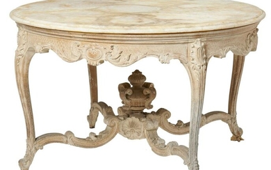 A Louis XV-style round library table