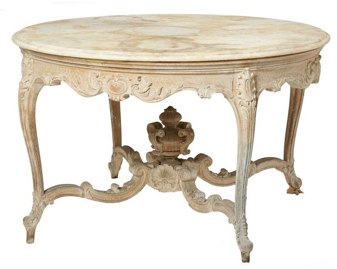 A Louis XV-style round library table