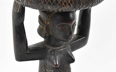 A Luba, Democratic Republic of Congo, figurative stool, height 40cm.Provenance:...
