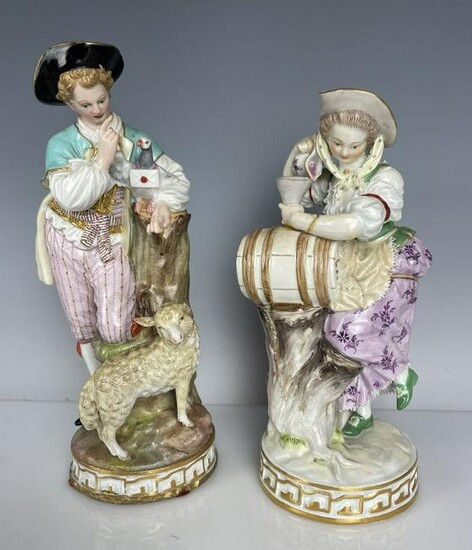 A PAIR OF 19TH C. MEISSEN FIGURES