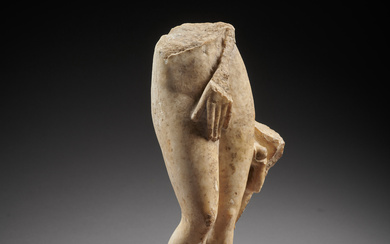 A Roman fragmentary marble Venus Anadyomene, 1st-2nd century A.D.
