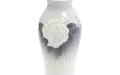 A Royal Copenhagen Art Nouveau porcelain vase decorated in underglaze colours with...