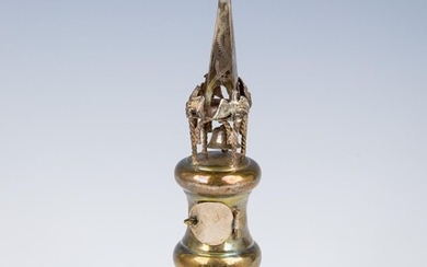 A SILVER SPICE CONTAINER BY M. KHARLOP. Warsaw, 1894.