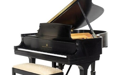 A Steinway & Sons Black Lacquered Model L Piano
