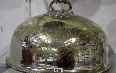 A VICTORIAN SILVER PLATED MEAT DOME