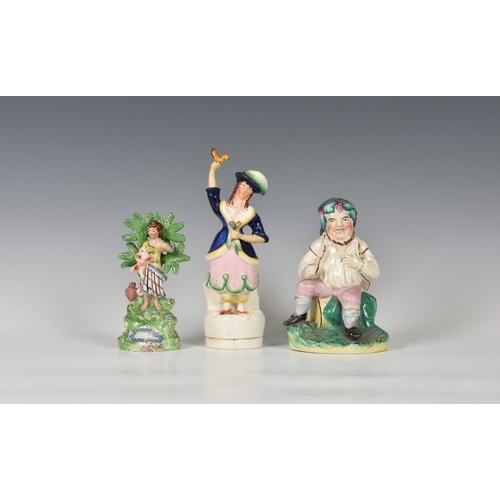 A Walton Staffordshire pearlware bocage figure, with a pasto...