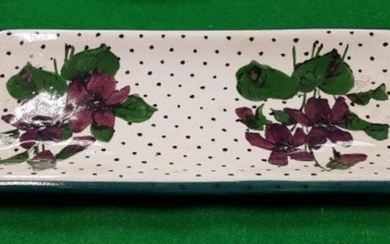 A Wemyss Pottery "Violet" design pin dish / tray...