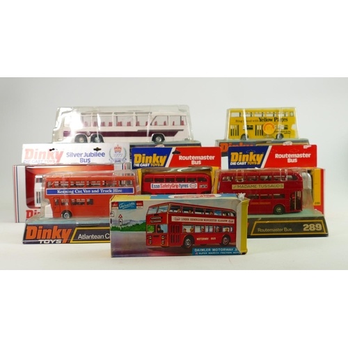 A collection of boxed Dinky buses to include: Vega Major Lux...
