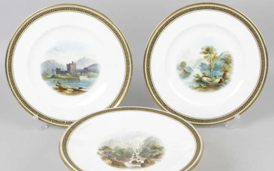 A dessert service and two cabaret trays