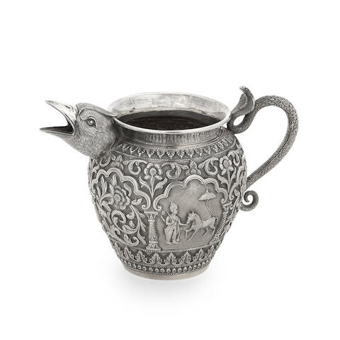 A good Indian silver cream jug