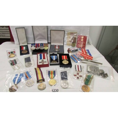 A good collection of medals and ribbons, Afghanistan etc., i...