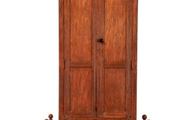 A late 19th century New Zealand Kauri wood hall cabinet
