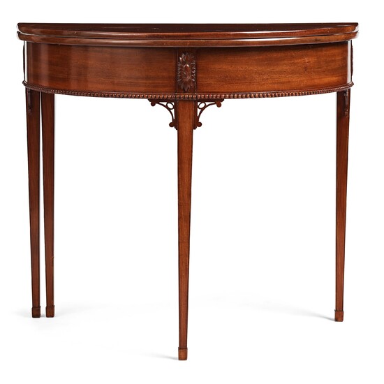 A late Gustavian mahogny games table.
