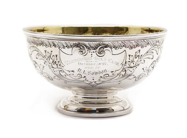 A late Victorian silver pedestal bowl