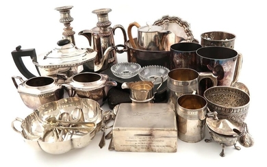 A mixed lot, comprising silver items: an Edwardian...