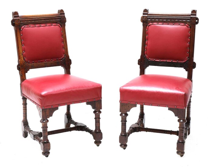 A pair of Gothic Revival chairs
