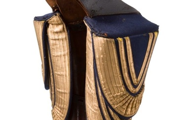 A pair of saddle holsters for officers, probably French, mid-19th century
