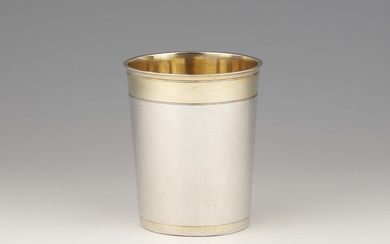 A parcel gilt Augsburg silver beaker