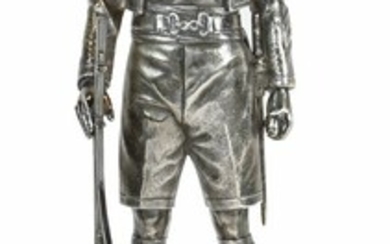 A racing trophy, c. 1929. In the form of a statuette of a Sergeant, standing 'at ease', 1st Bn...