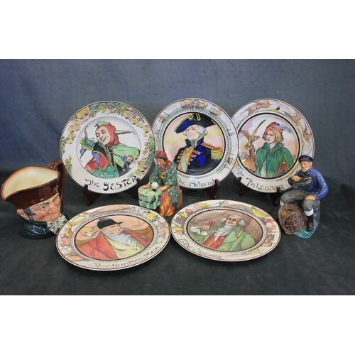 A selection of Royal Doulton plates and figures including a ...