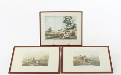 A set of three 18th/20th century hunting motifs.