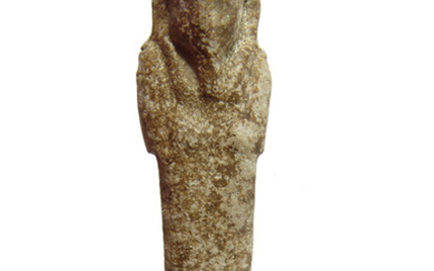 A small Egyptian faience ushabti, Late Period