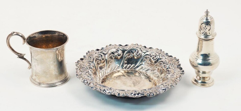 A small group of silver comprising: A Victorian silver mug,...