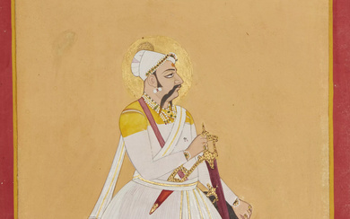 A standing portrait of a ruler, Jodhpur, Marwar, Rajasthan, early...