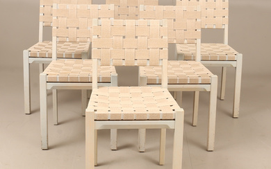 ALVAR AALTO. Chairs, 6 pieces, “Model 611", Artek.