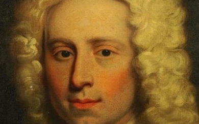 AN EARLY 18TH CENTURY PORTRAIT - OIL ON CANVAS the